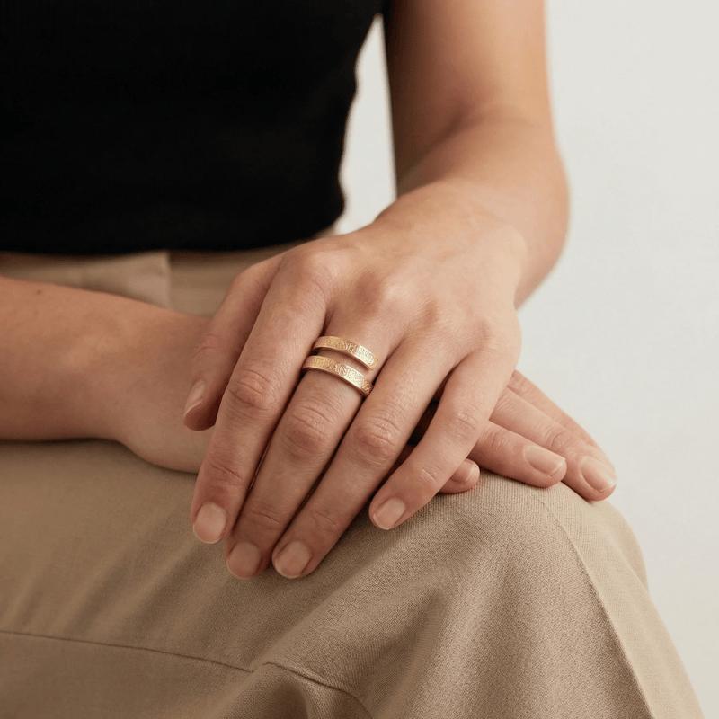 Noor Ayatul Kursi Spiral Ring