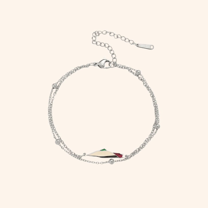 Noor Palestine Map Bracelet