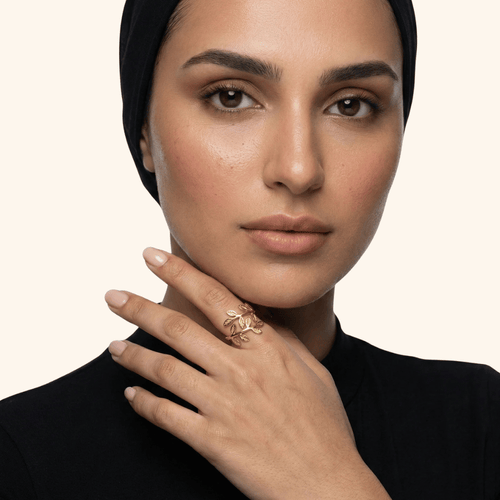 Noor Palestine Olive Leaf Ring